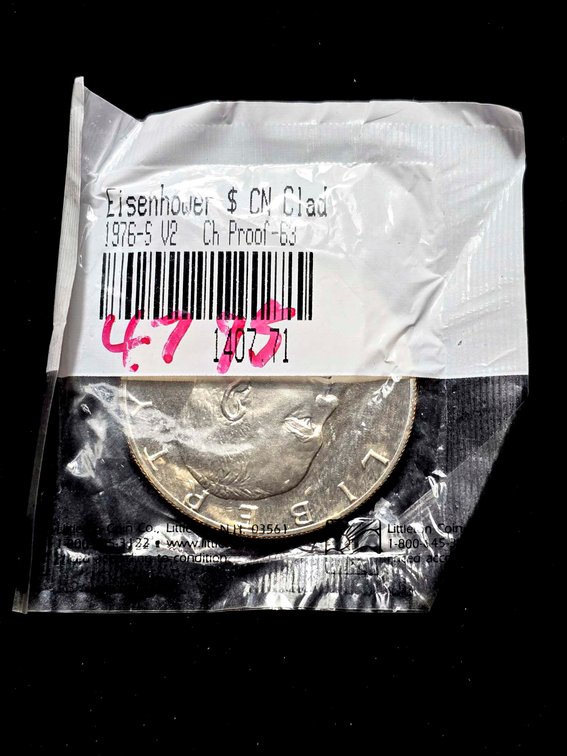 1976S Eisenhower Dollar Proof Coin in Original Packaging
