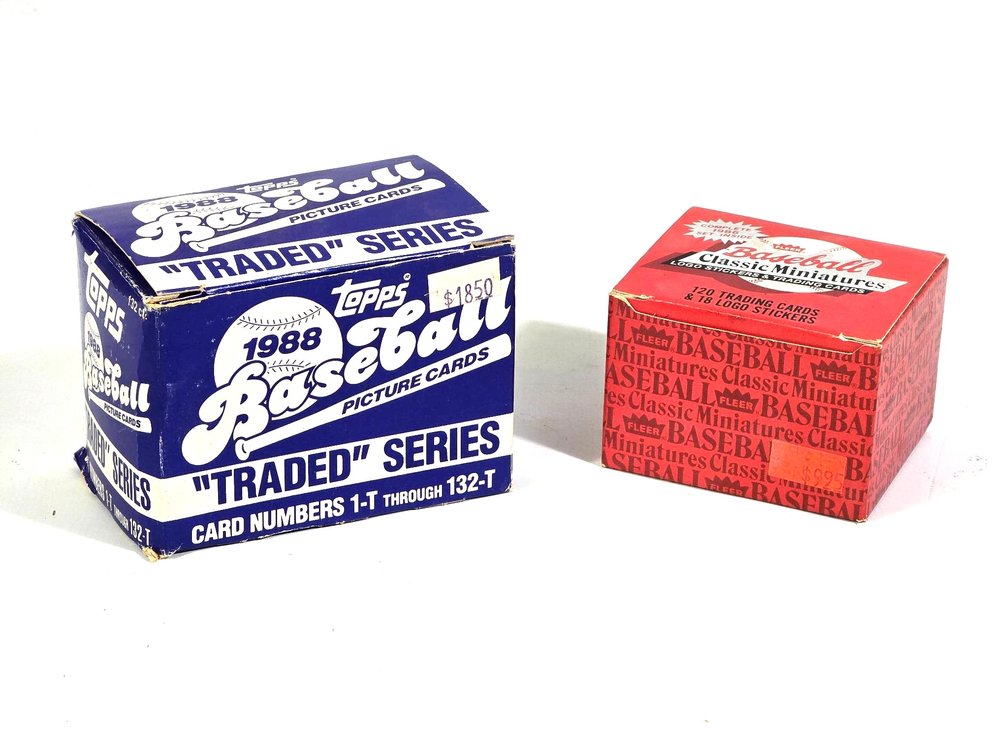 1988 Topps Traded Baseball Cards and 1986 Fleer Classic Miniatures Set