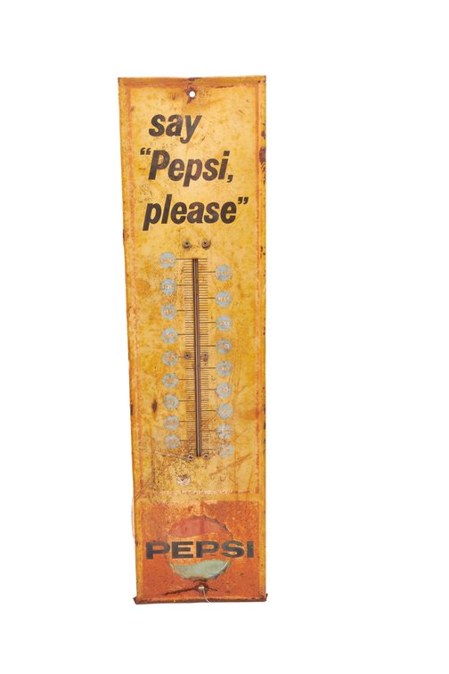 1960's Large Pepsi Wall Thermometer