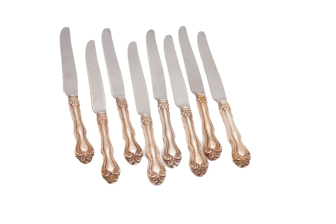 Westmorland- 8 Sterling Handled Knives