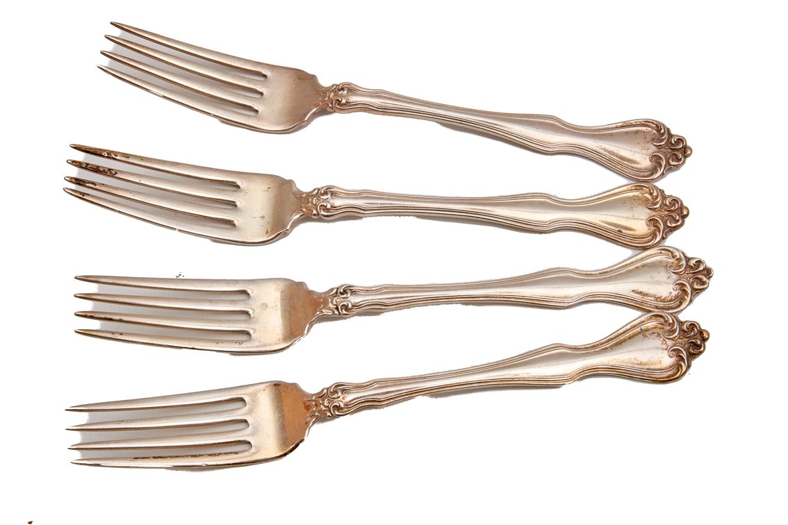 Westmorland Sterling Flatware- 4 Forks- 185.58 G
