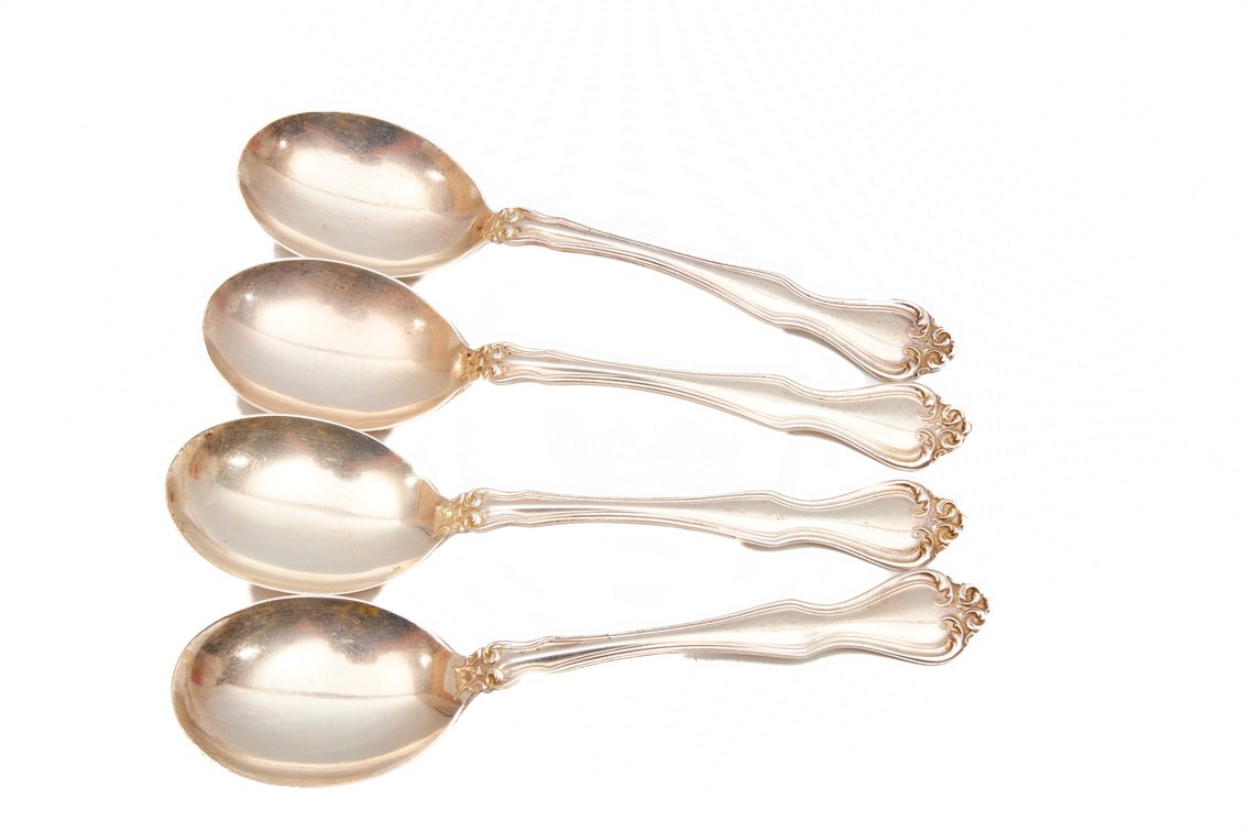 Westmorland Sterling Flatware- 4 Spoons- 199.5 G