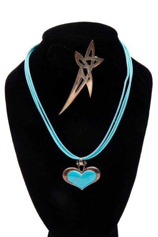 Sterling Brooch & Necklace- 23.63 G