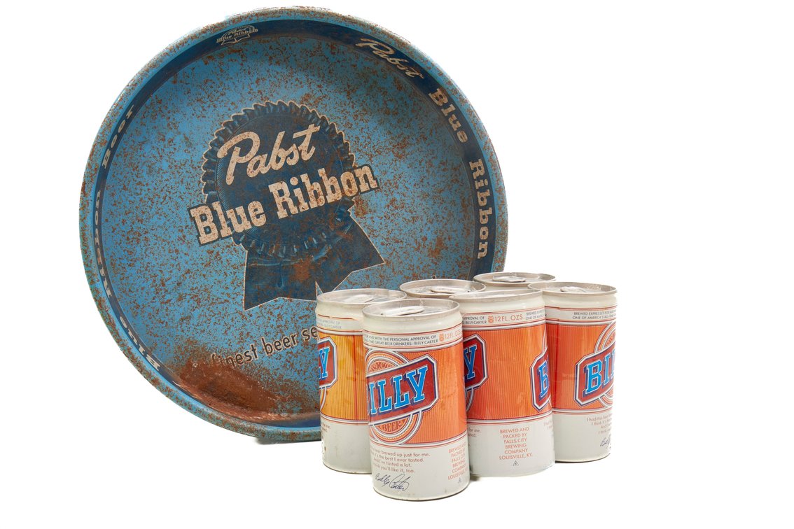 Billy Beer 6 Pack & Pabst Serving Tray