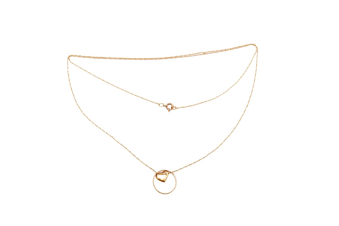 10K Gold Baby Ring & Chain- .65 G