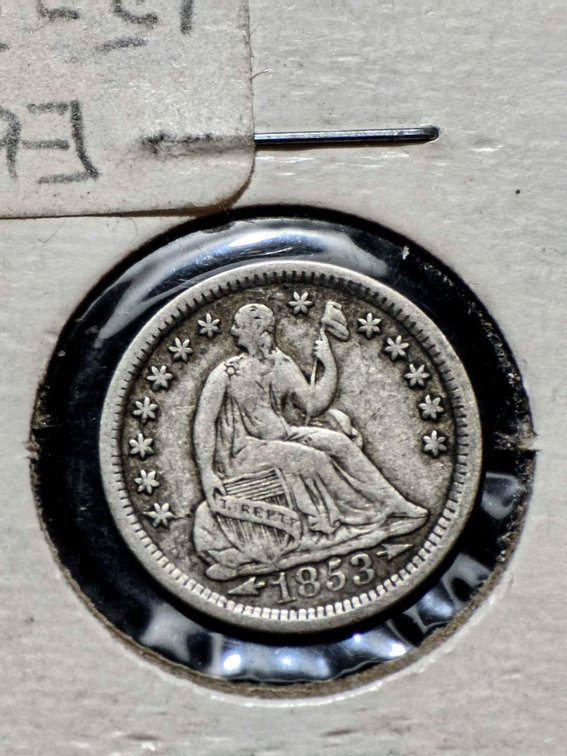1853 Seated Liberty Half Dime with O Mintmark