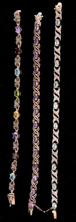 3- Sterling Silver Tennis Bracelets- 34.97 G