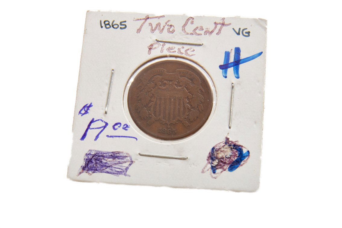 1865 US Two Cent Piece- Fancy 5