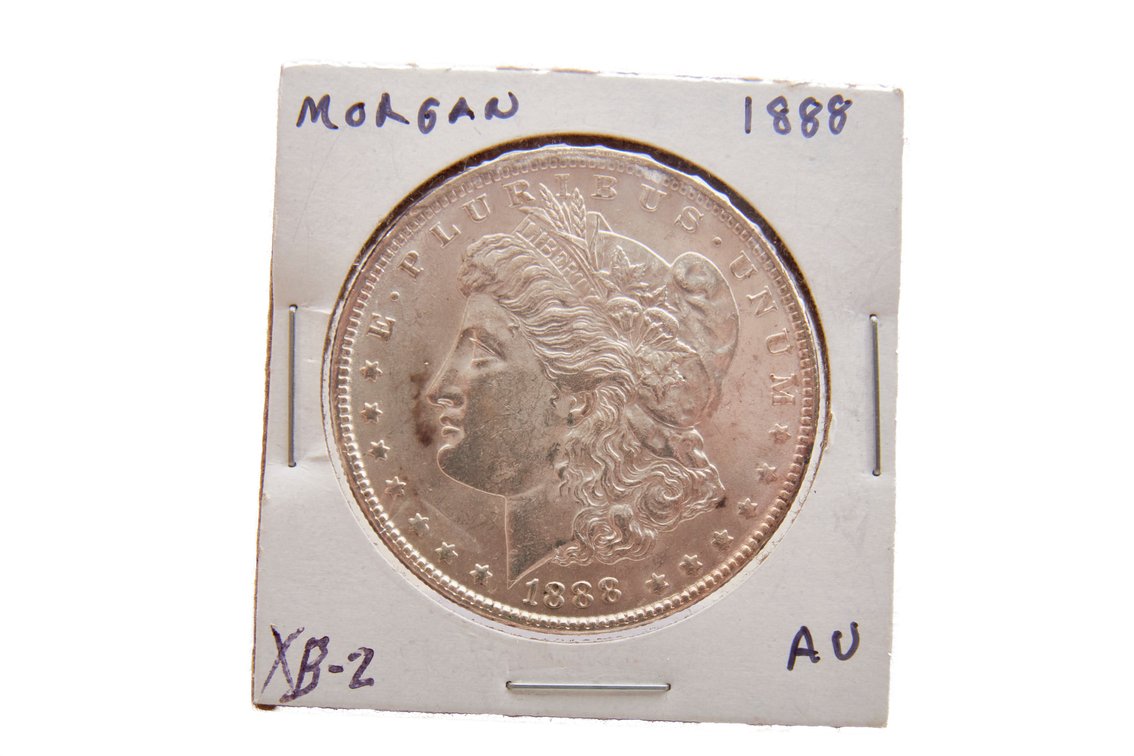 1888 Morgan Silver Dollar in AU Condition