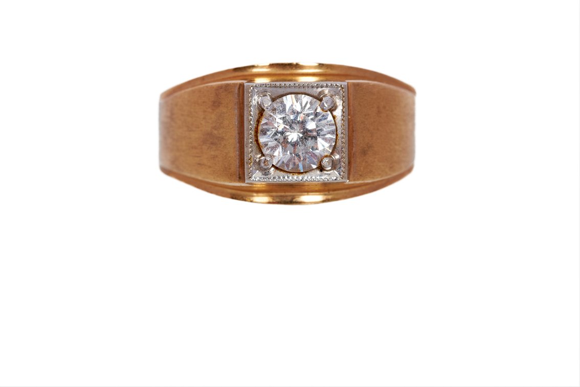 14K Yellow Gold Men's Ring- 9.34 G