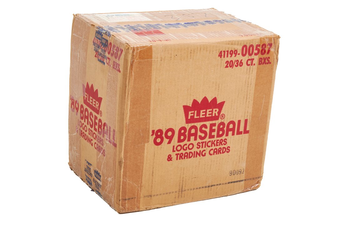 Factory Sealed Case 1989 Fleer 20 Wax Pack Boxes