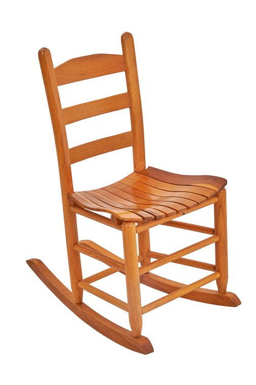 Oak Ladder Back Child's Rocking Chair