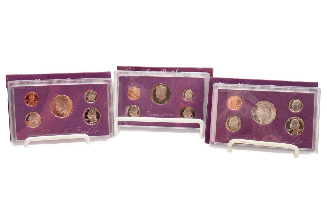 US Proof Coin Sets- 1984, 1992, 1993