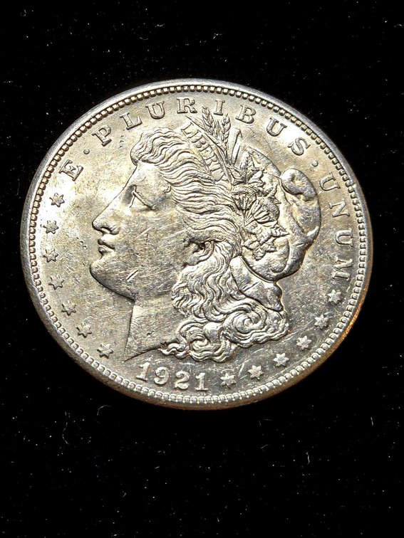 1921-S Morgan Silver Dollar, Estimated AU Condition