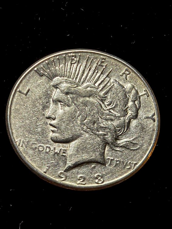 1923-S Peace Silver Dollar, Estimated VF Condition