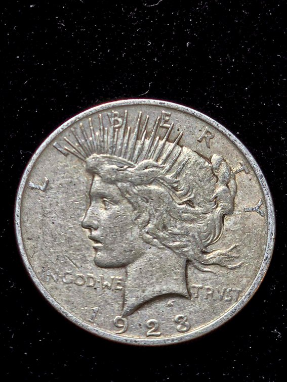 1923 Peace Silver Dollar, Estimated VF Condition