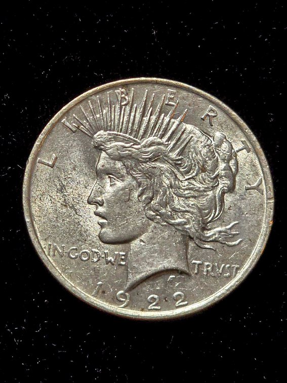 1922 Peace Silver Dollar, Estimated AU Condition