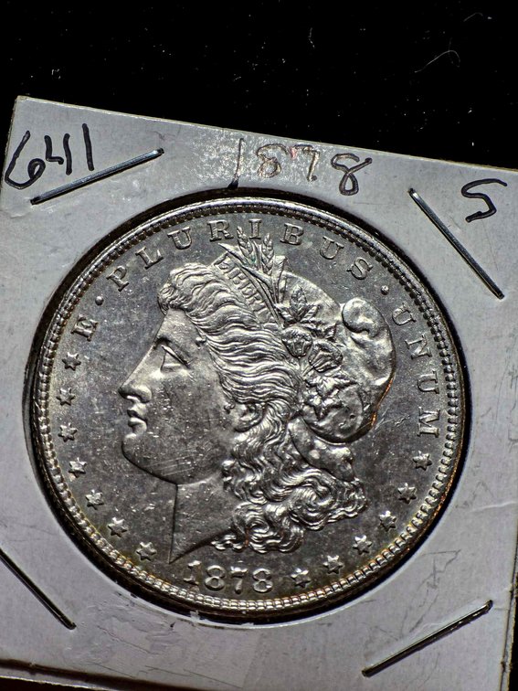 1878-S Morgan Silver Dollar, Estimated AU Condition