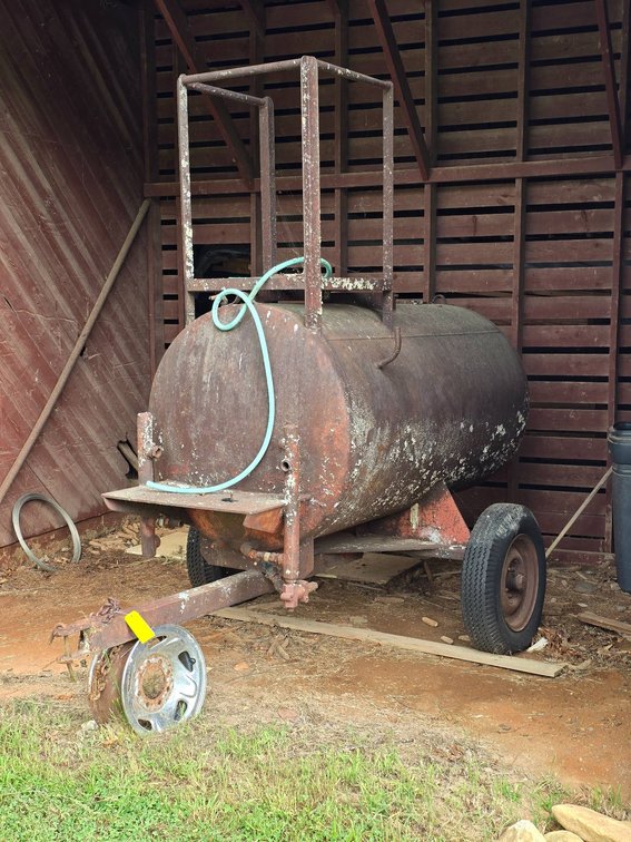 Steel Water Wagon on single axel frame