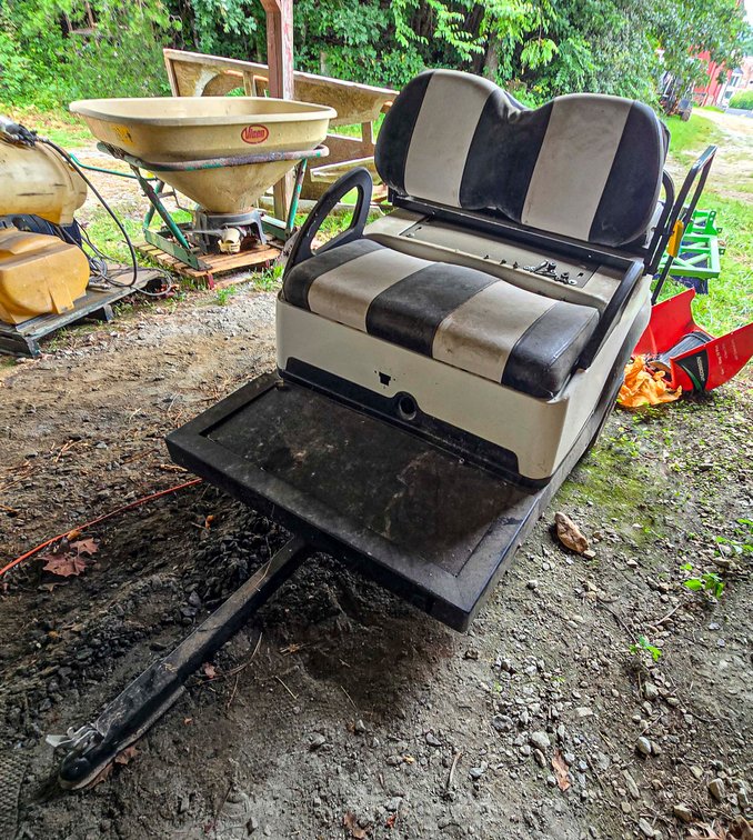 Home-Made Pull-Behind Trailer for Golf Cart with Seating