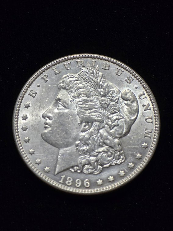 1896 Morgan Silver Dollar Coin in Estimated AU Condition