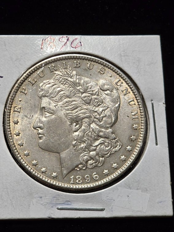 1896 Morgan Silver Dollar in Estimated AU Condition