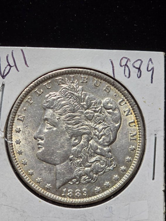 1889 Morgan Silver Dollar with Estimated AU Condition