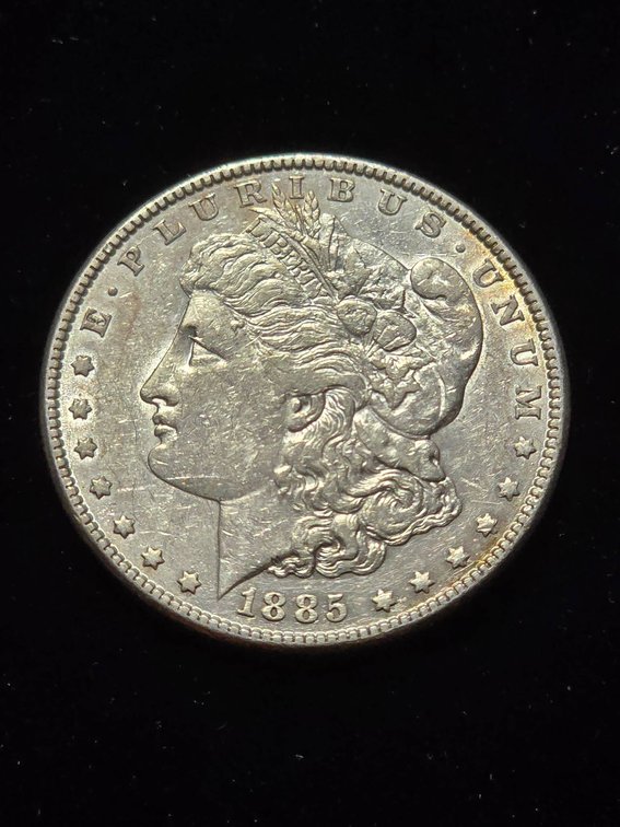1885 Morgan Silver Dollar in Estimated XF Condition