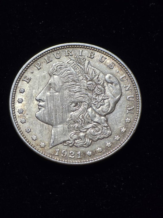 1921 D Morgan Silver Dollar Coin, United States Mint