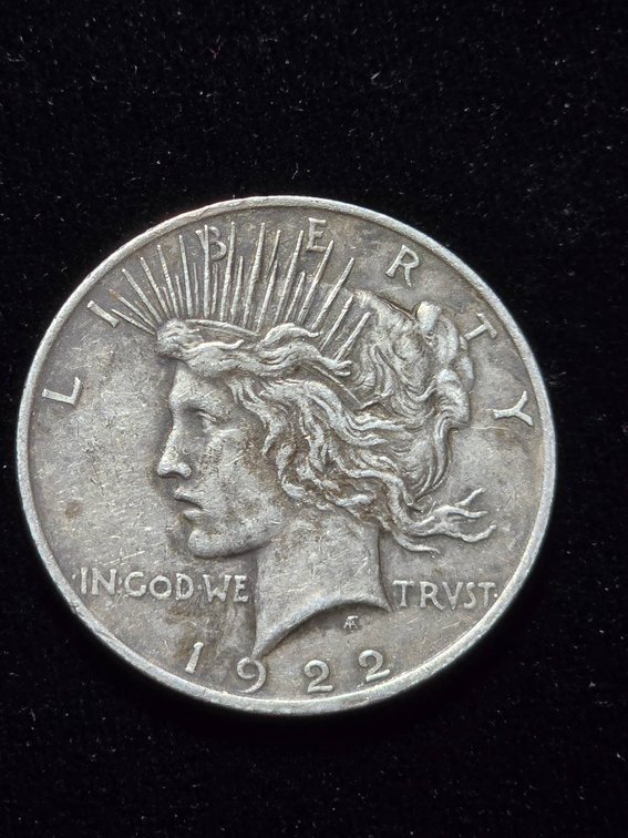 1922 Peace Silver Dollar, Estimated VF Condition