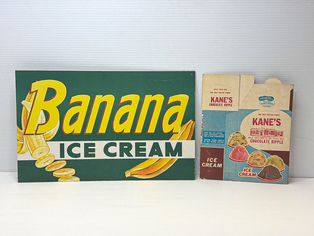 Rare Mid-20th Century Ice Cream Advertising Display Items