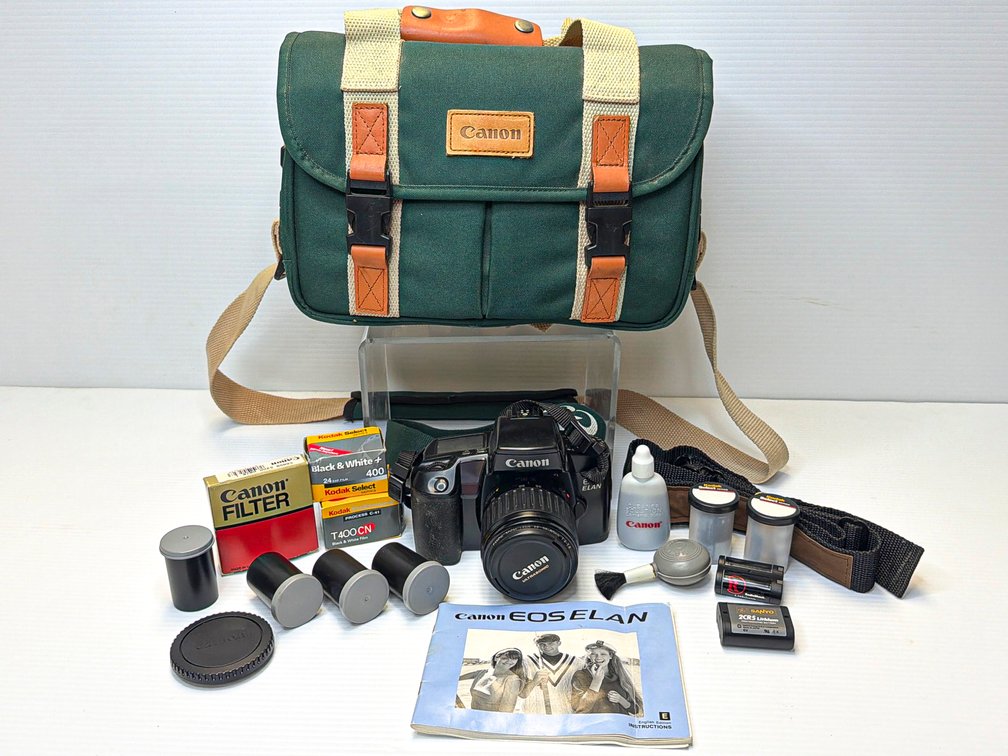Canon EOS Elan Camera Bundle with Lens, Case, Manuals, and Accessories
