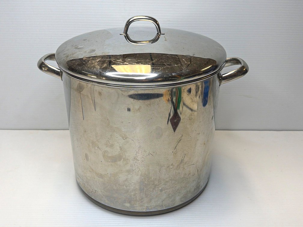 Vintage Revere Ware 20 Quart Stainless Steel and Copper Stock Pot
