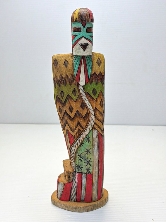 Artist Signed Hopi or Navajo ‘White Chin’ Kachina Doll