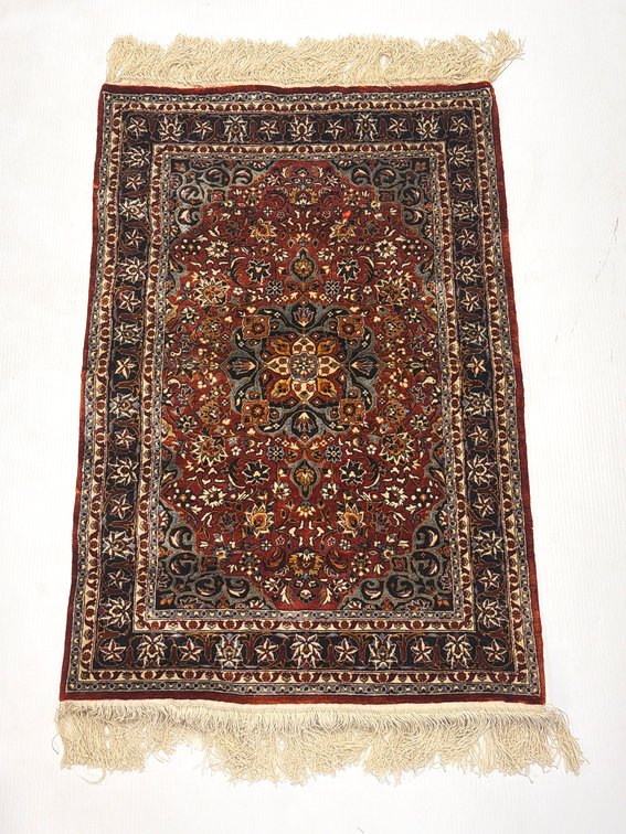 Hand-Knotted Silk Rug