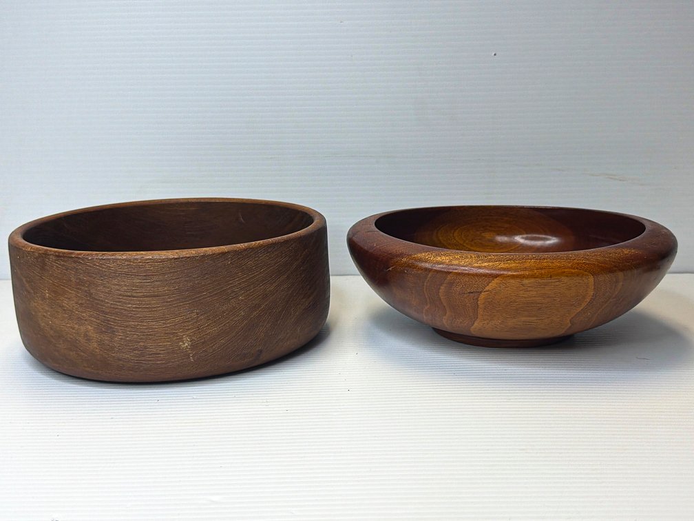 Large Mid-Century Danish Teak Serving Bowls