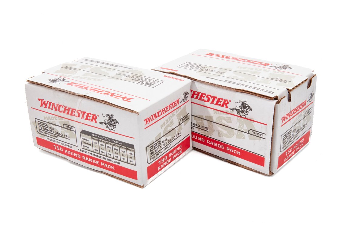 Two- .223 REM- 150 Round Range Packs- Winchester