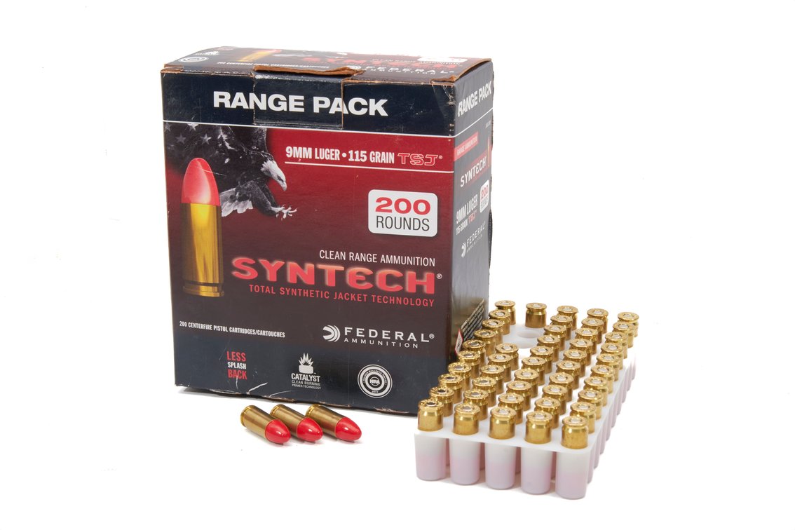 200 Rnds- Federal- Syntech 9mm Luger Range Pack