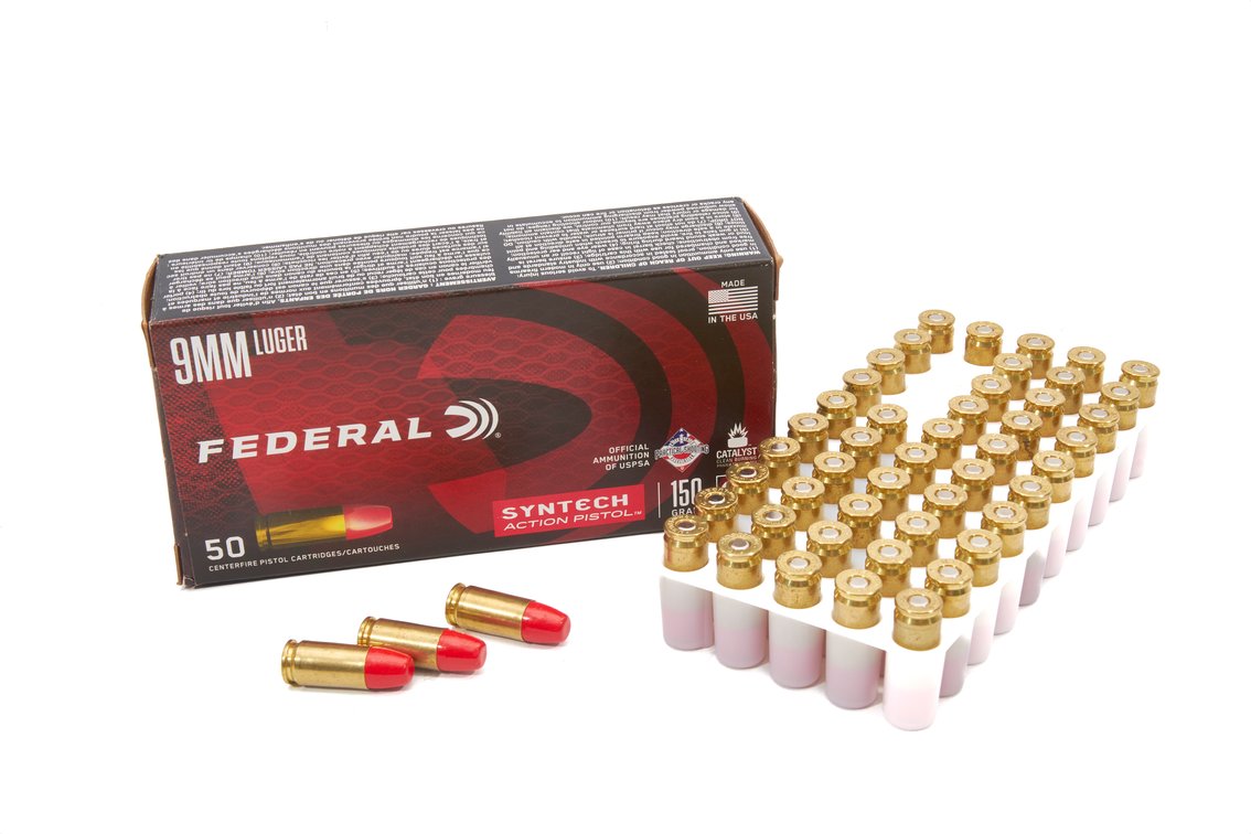 50 Rnds- Federal- Syntech Action Pistol- 9mm Luger