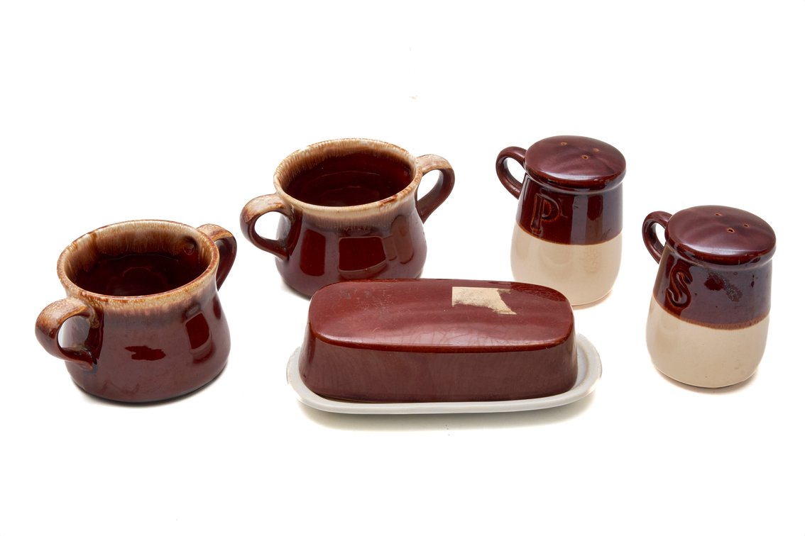 Three (3) Vtg McCoy Brown Drip Pcs & More