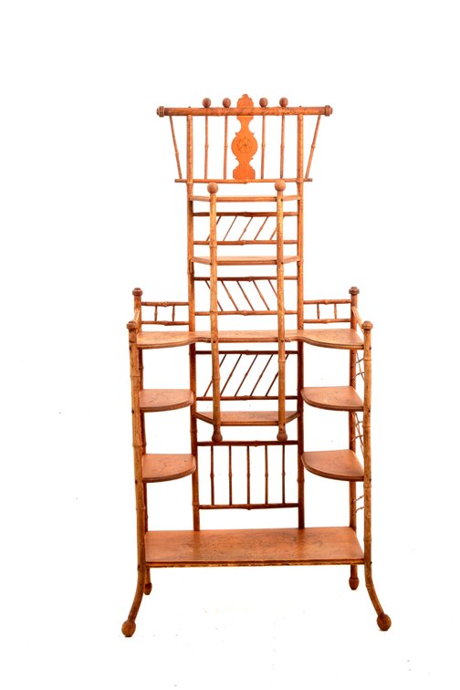 Victorian-Style Bamboo Etagere