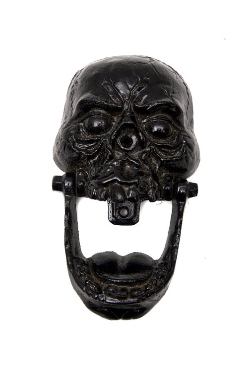 Cast Metal Skull Door Knocker