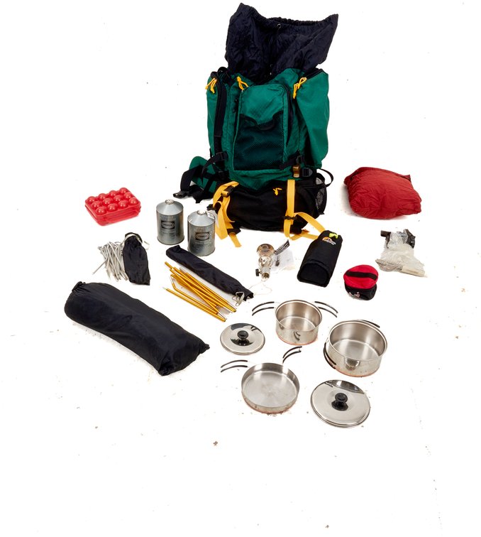 Hiking Pack With Camp Supplies- Complete Hiker Set