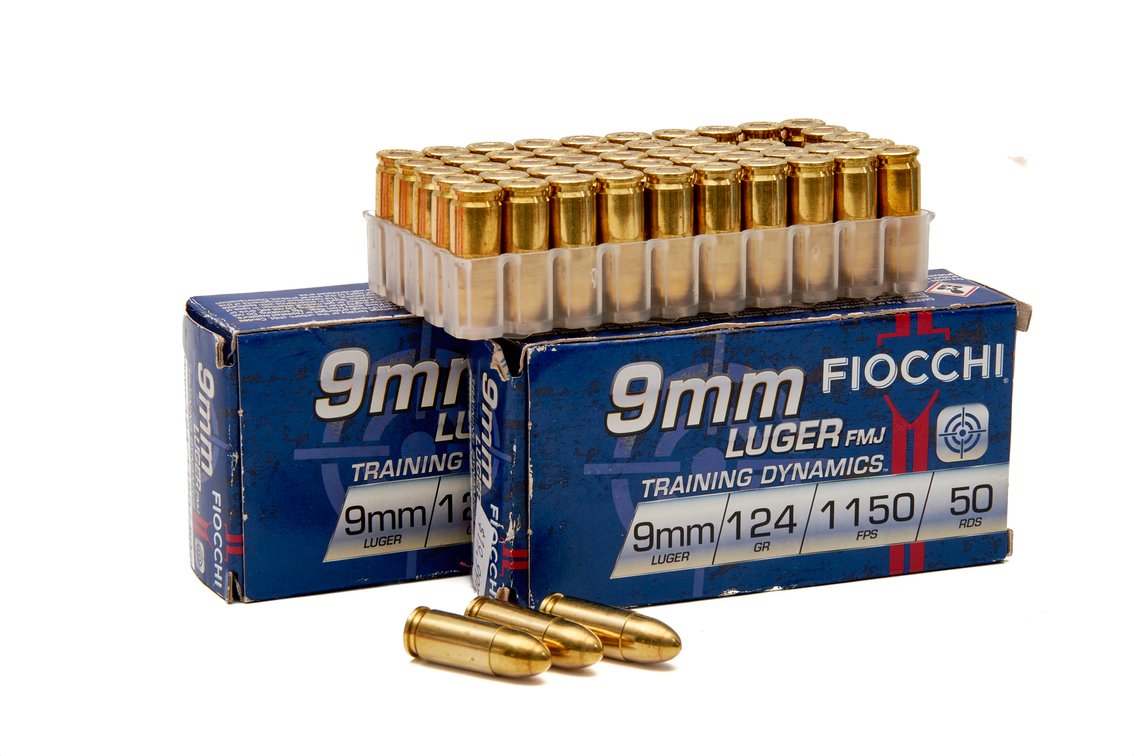 9mm Luger Ammo- Fiocchi- 100 Rounds