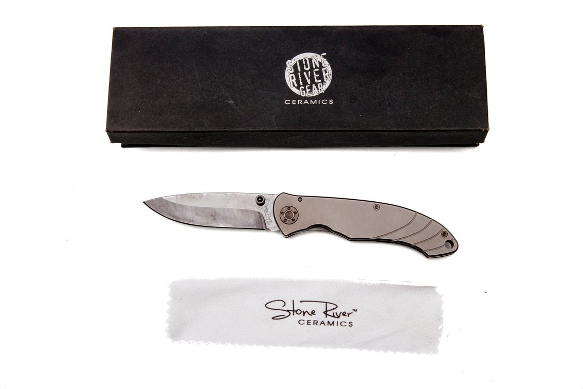 NIB Stone River Gear Ceramic Blade Folding Knife