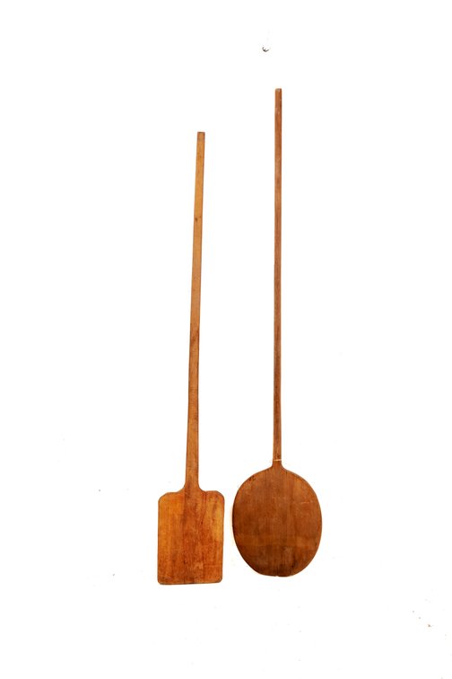 Pair of Large Wooden Bakery Peels