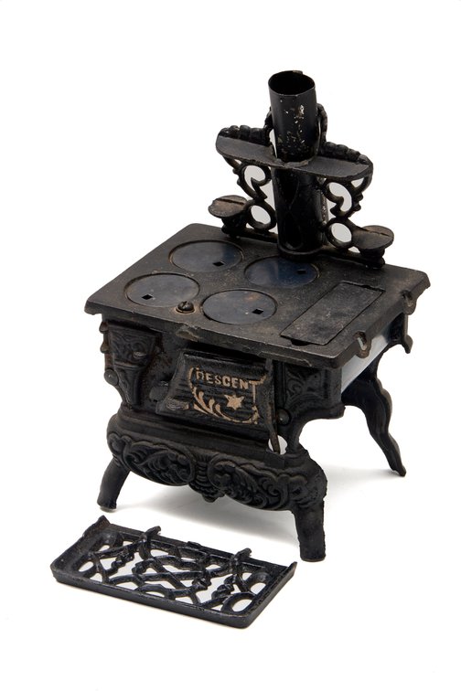 Crescent- Cast Iron- Vintage Miniature Cookstove