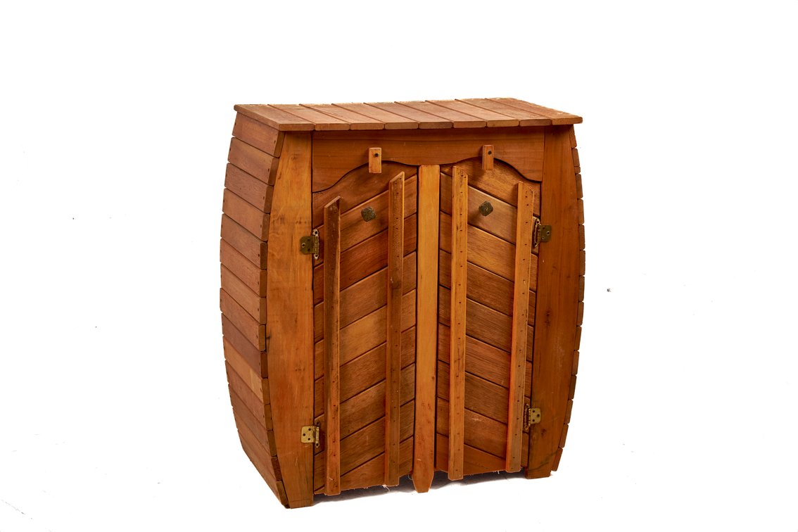 Plank Wood Bar Cabinet