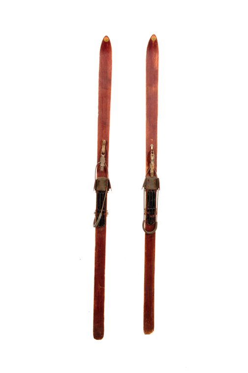 GHG Thuringian Forest 74" Wooden Skis with Binding