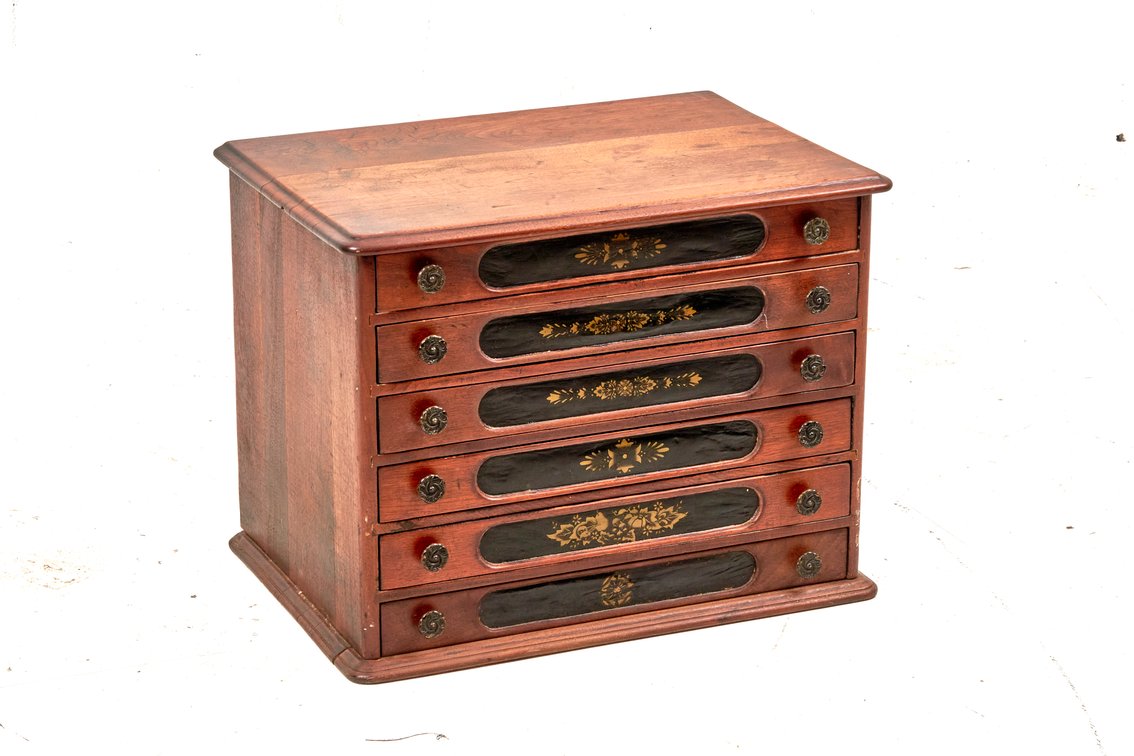 J. & P. Coats Spool Cotton Six-Drawer Cabinet